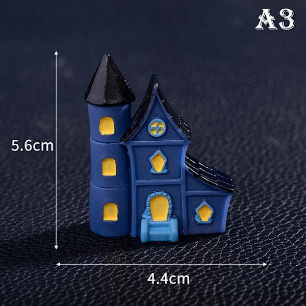 e Halloween Micro Landskab Miniature Figurer Harpiks Håndværk Gar A3