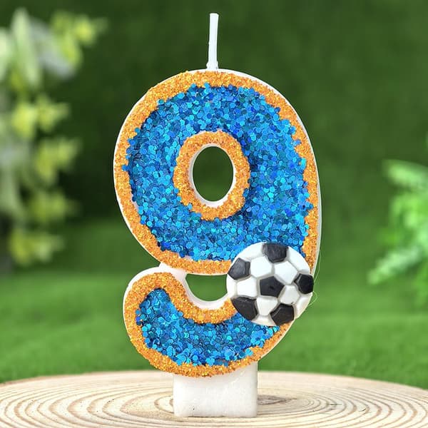 Fotboll 0-9 Gratis Matchande Kombination Digitala Ljus Födelsedag 9