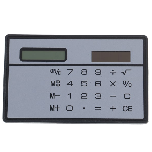 Mini Lommeregner Kreditkort Størrelse Stealth Skole Snyd Lomme Silver