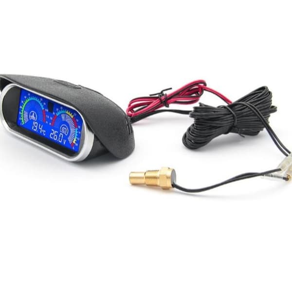 Bil lastebil 2 I 1 LCD-måler vanntemperaturmåler + voltmeter W A2