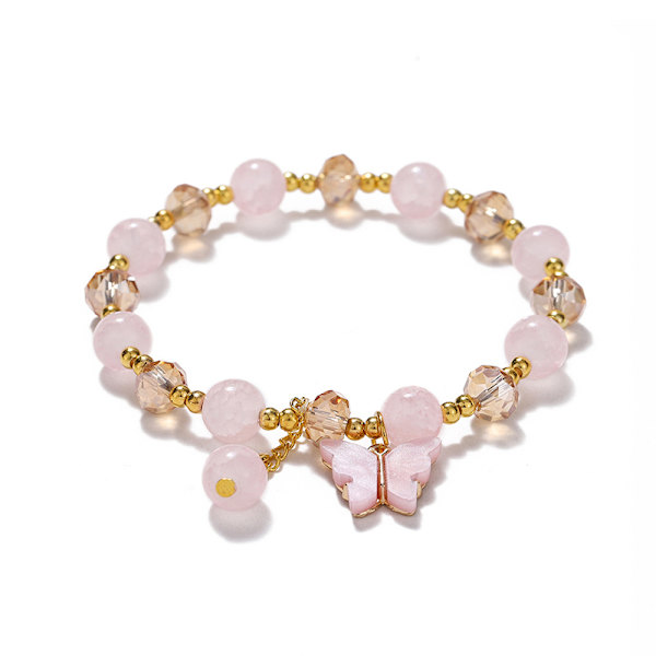 Kvinnor Flickor Glaspärlor Armband Butterfly Form hänge Damer A3