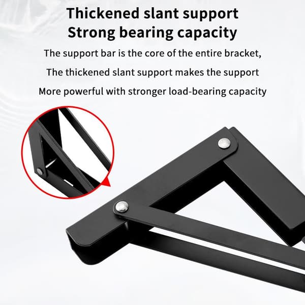 2 st fällbara vinkelkonsoler justerbar hyllkonsol mangan 10 inch black
