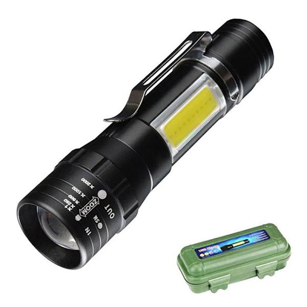 Mini Torch lommelykt Bærbar USB ladebank lommelykt Cam