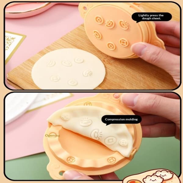Trykt presseformprodusent Dumpling Empanada Deigform Pierogi Pink