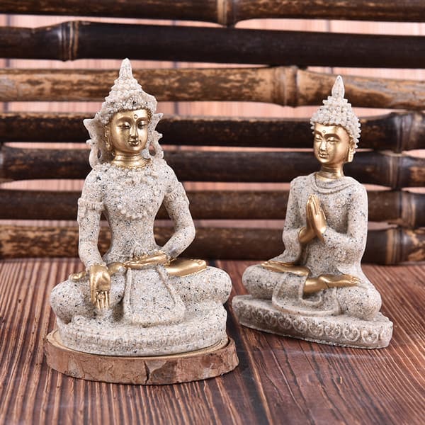 Buddha-statyer Sandsten Thailand Buddha-skulptur Fengshui Fig 2
