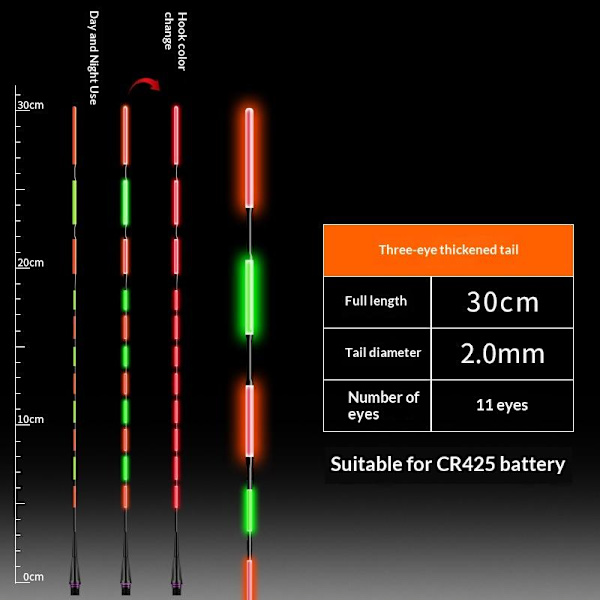 Supersterk LED Smart Float Ultra Sensitive Topp Lysende Elekt D