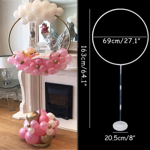 163x73cm Circle Balloon Arch Frame Balloner Stand Holder Kit We