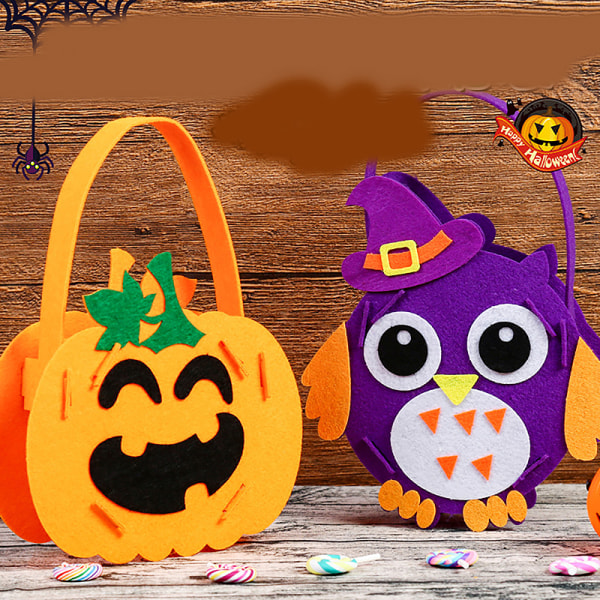 Halloween Trick or Treat-påsar - Kids Candy Bucket Tote Bag - Ha A2