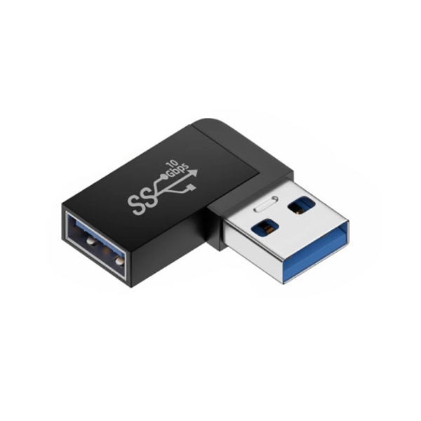 USB 3.0 hann til hunn 90 grader rettvinklet forlengelsesadapter A1