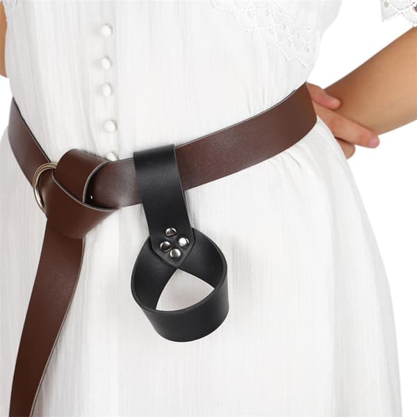 Middelalderlig sværdskede pige Warrior Retro Style skedeholder Black