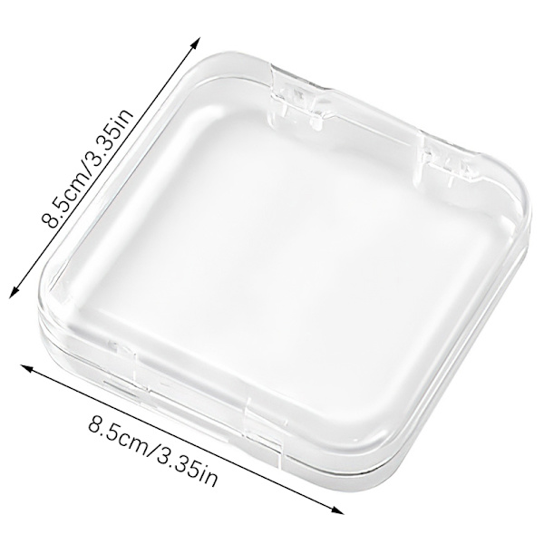 Mini oppbevaringsboks gjennomsiktig firkantet etui for øredobber ringer bh B