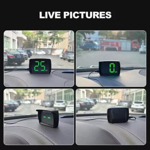 Bil HUD Headup Display KM/T GPS Digital Speedometer Med LED La A1