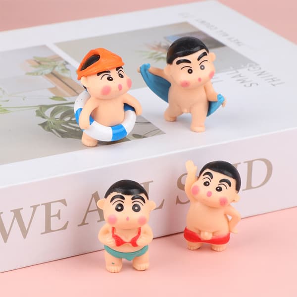 4st Crayon Shin-Chan Anime Figurer Stationär modell bilprydnad