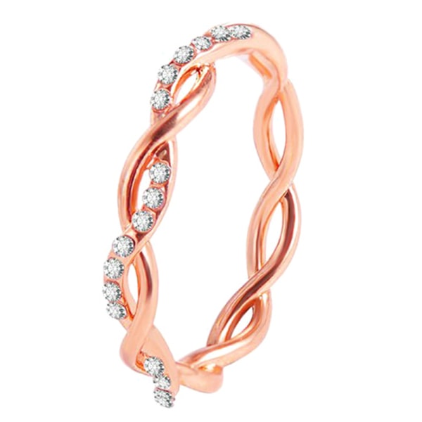 Mode Justerbare Twists Indlagte Diamantringe Simple Temperame B 10