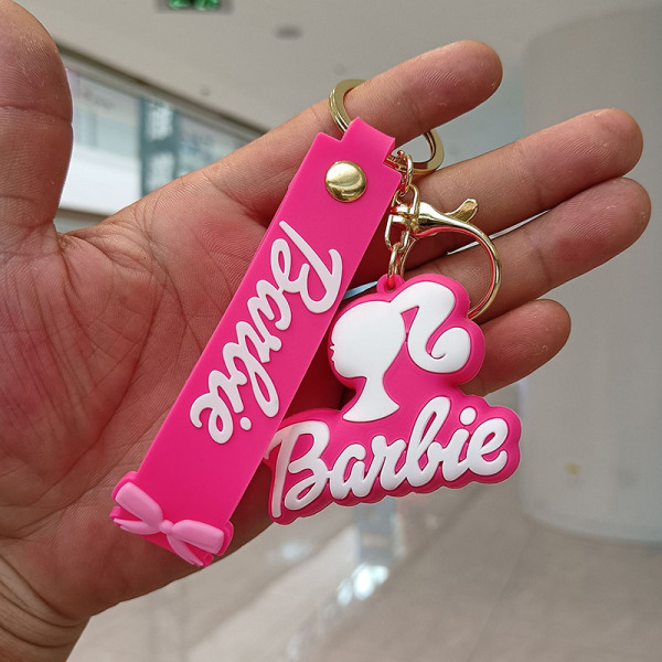 Vaaleanpunainen Barbie-avainnippu riipus Love Key Ring case Char 7