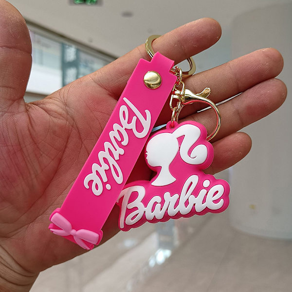 Vaaleanpunainen Barbie-avainnippu riipus Love Key Ring case Char 7