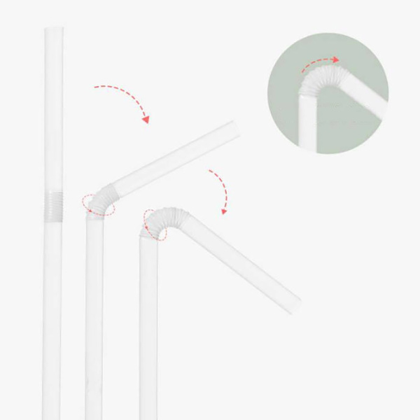 100 st transparenta sugrör i plast, enskild bit 100Pcs