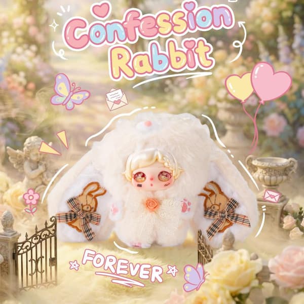 Sweet Confession Bunny Plush Blind Box Fylld Nyckelring Väska Cha 1Box Random