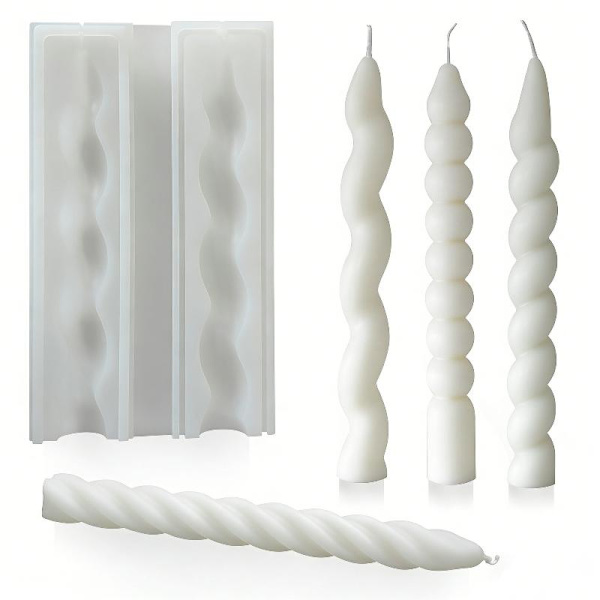 Lang Spiral Silikone Lysform DIY Snoet Lang Stang Voksstang E