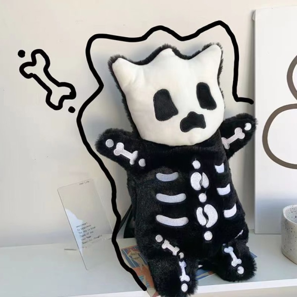 Anime-pehmo Ghost Skull -reppu Cosplay-olkalaukku Black