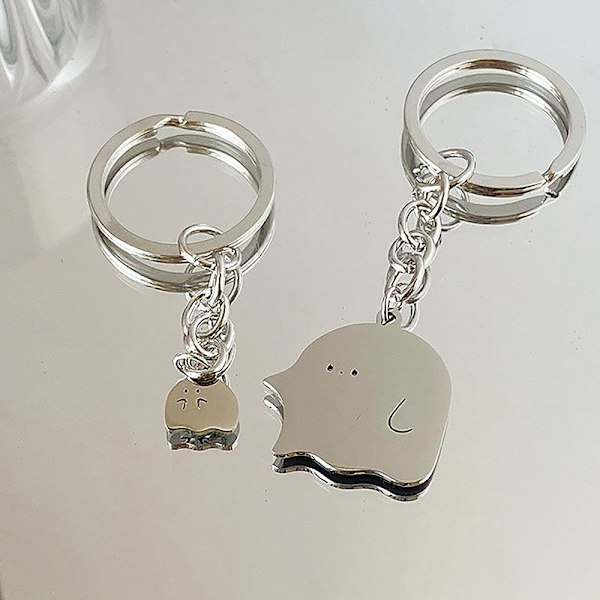 Mote tegneserie Little Ghost Par nøkkelring anheng e nøkkelring A4