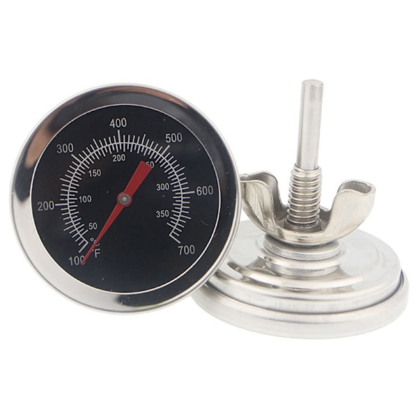 Rustfritt stål ovnstermometer BBQ Bimetallisk dobbelmåler 700