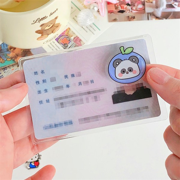 Cartoon Transparent Card Cover Beskyttende Holder Avatar Blockin A1