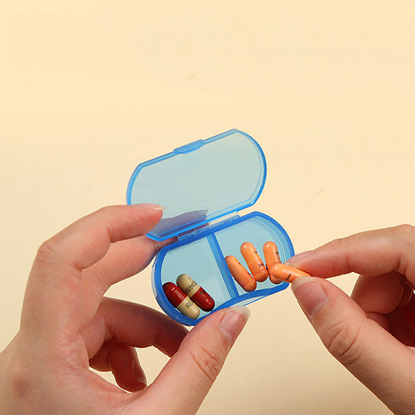 2-fack Pill Organizer Portabelt case Dust-Pro Transparent