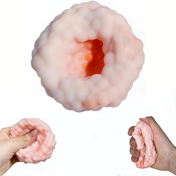Sensoriska formbara bollar Mjuk stretchig leksak för kontorsbord Pink