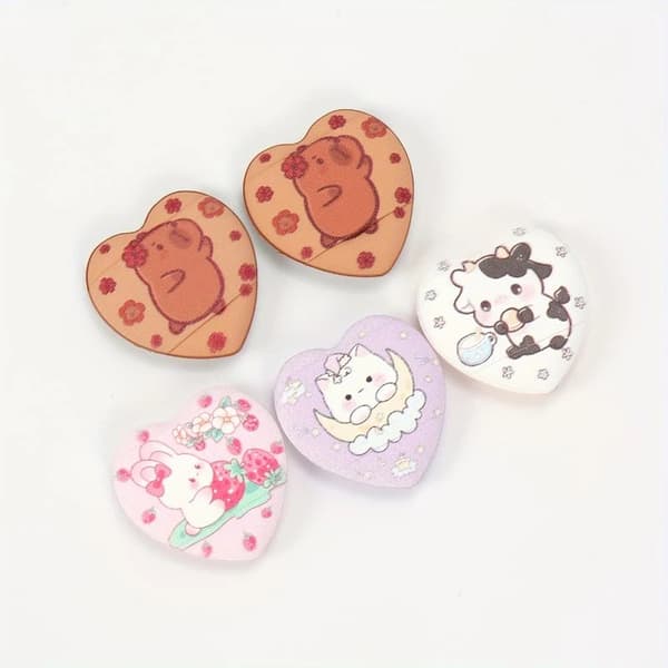 10 stk. Mini Finger Pudderkvast Makeup Puffs Super Blød Concealer D
