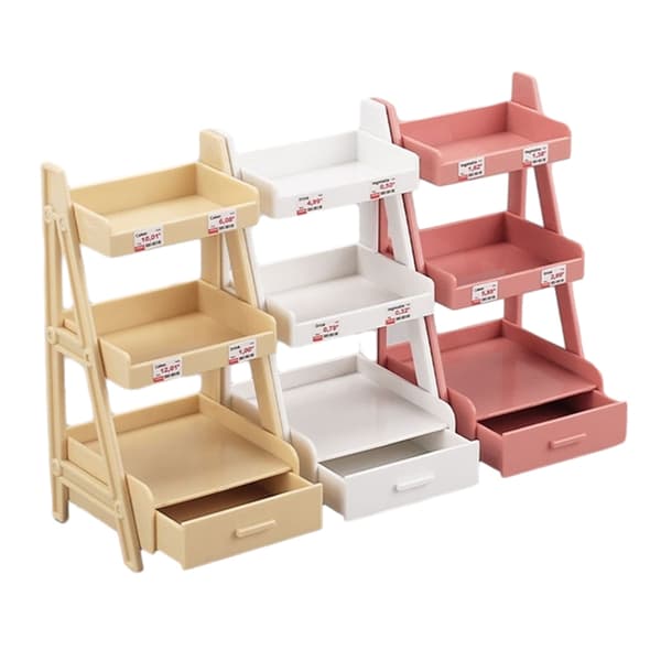 1:12 Dukkehus Mini Blomster Stand Display Hylde Møbler Stora Apricot