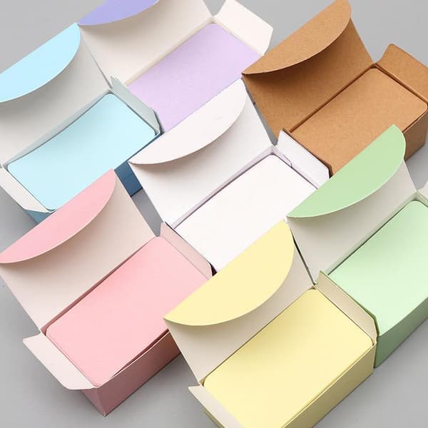 100 ark assorterede farver kraftpapir gaveæsker nem lukning S A5