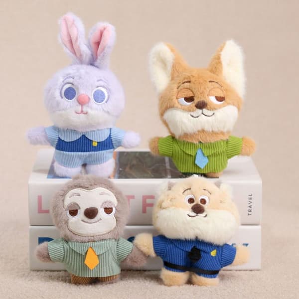 Zootopia Judy Hopps Plysj Nick Wilde Rev Nøkkelring - e Utstoppet D A3