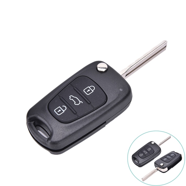 Remote Folding Key Shell Case 3 knapper Fob til Hyundai I20 I30