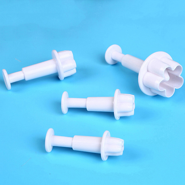 4 st/set DIY bakform blomma form 3D kakformar kexformar
