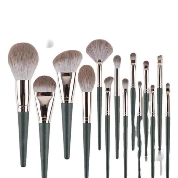 14 stk. makeupbørster, bløde, luftige makeupredskaber, kosmetisk pudder E A3
