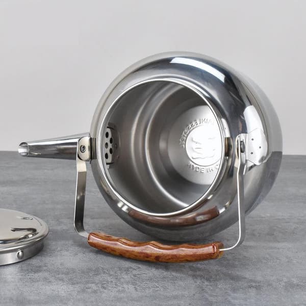 Kedel i rustfrit stål, tyk, til elektromagnetisk komfur, tekande Silver D