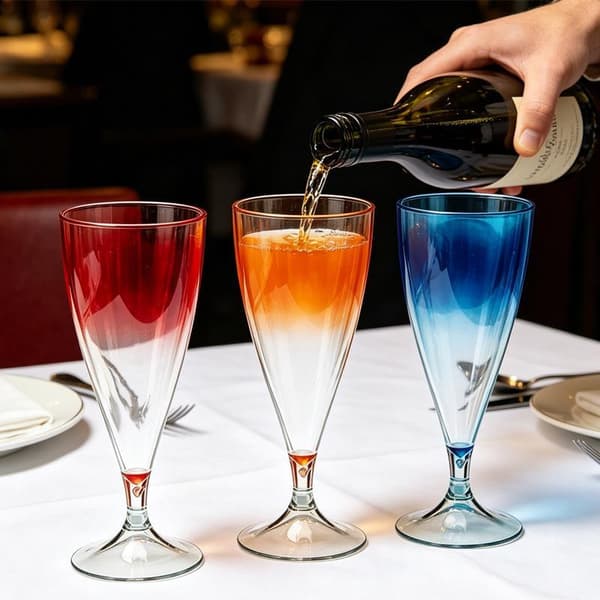 Klare vinglass gjenbrukbare plastcocktailkopper avtakbare for A3
