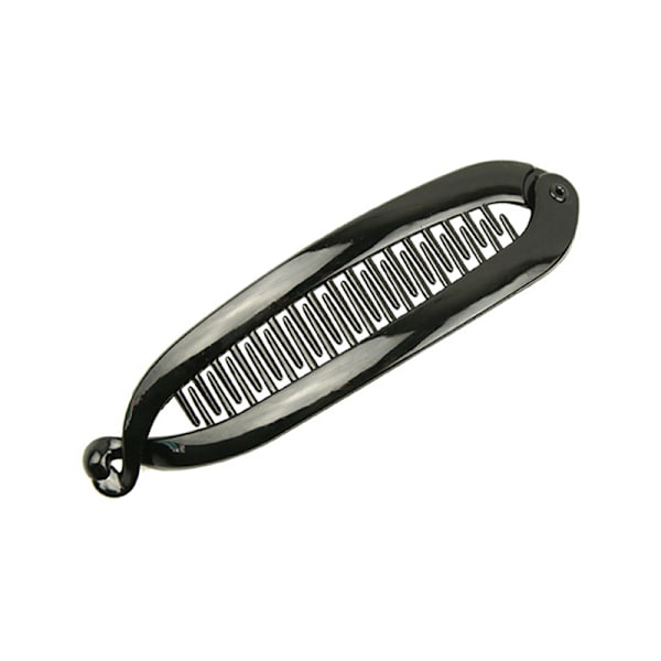 Banan Hårklemmer For Kvinner Jenter Wave Combs Hårnål Flett Cla Black 15cm