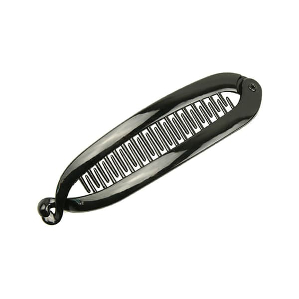 Bananhårspænder til kvinder piger Wave Combs Hårnålefletning Cla Black 15cm