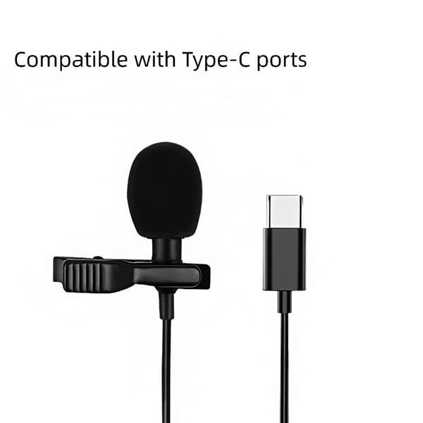 1,5 m Mini Lavalier Kondensatormikrofon for bærbar PC A2