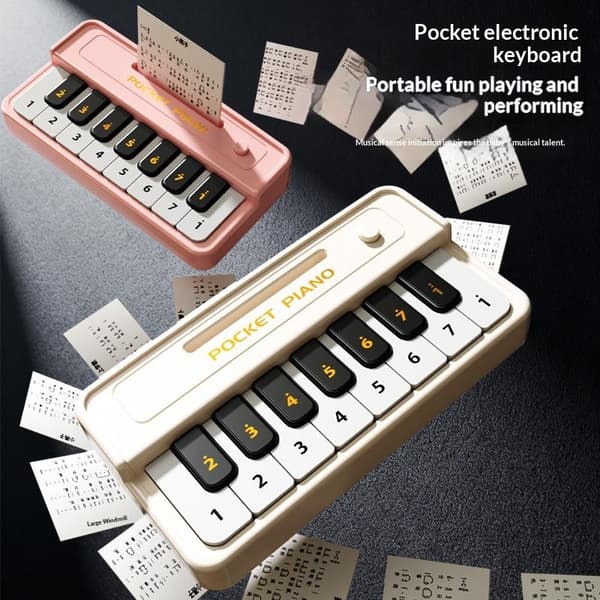 1 Set Bärbart Digitalt Tangentbord med 15 Tangenter för Barn Mini Elektronisk A5