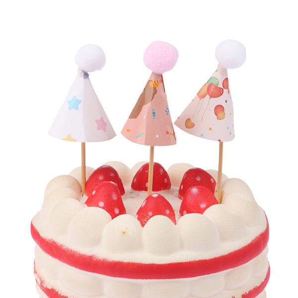 10 stk Minilue Bakekake Topper Dukkehuslue Bursdagslue Ch 4#-10Pcs