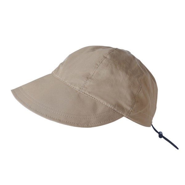 Foldbar solhat med bred skygge, justerbare kasketter med snoretræk til mænd W Khaki