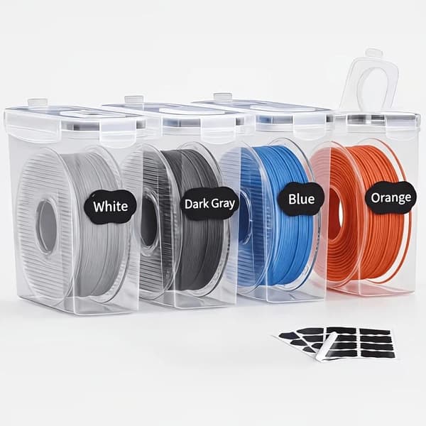 1/4 stk. 3D-printer filament tørreboks forseglet fugtbestandig opbevaring A2