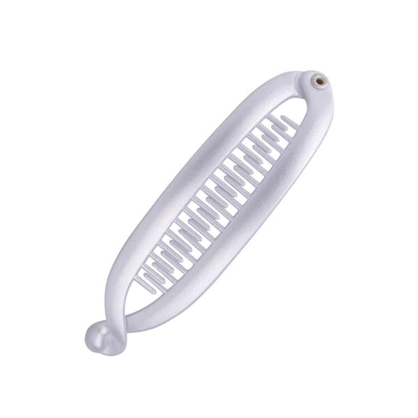 Banan Hårklämmor För Kvinnor Flickor Wave Combs Hårnålsfläta Cla Silver 11cm