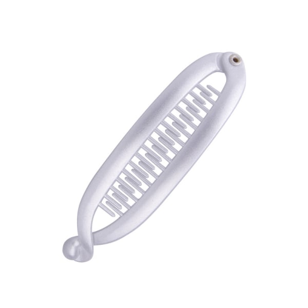 Banan Hårklemmer For Kvinner Jenter Wave Combs Hårnål Flett Cla Silver 11cm