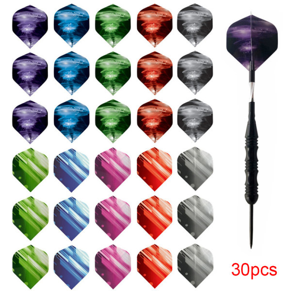 30 kpl / set Ammattimainen Darts Lennot Tikka Wing Muovi 30pcs C