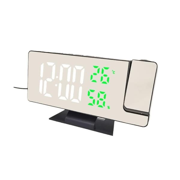 LED Digital Väckarklocka Projektionsklocka Med 180° Roterbar Pro A3