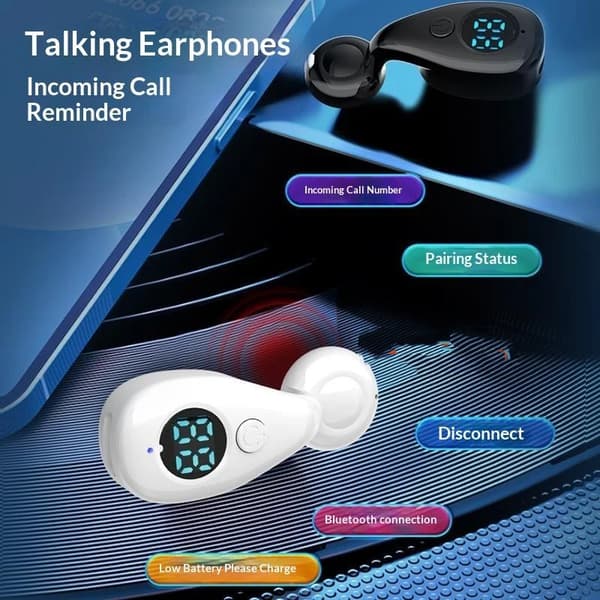Bluetooth 6.0 Hodetelefon Trådløs Øretelefon HiFi Stereo Støyreduserende Black